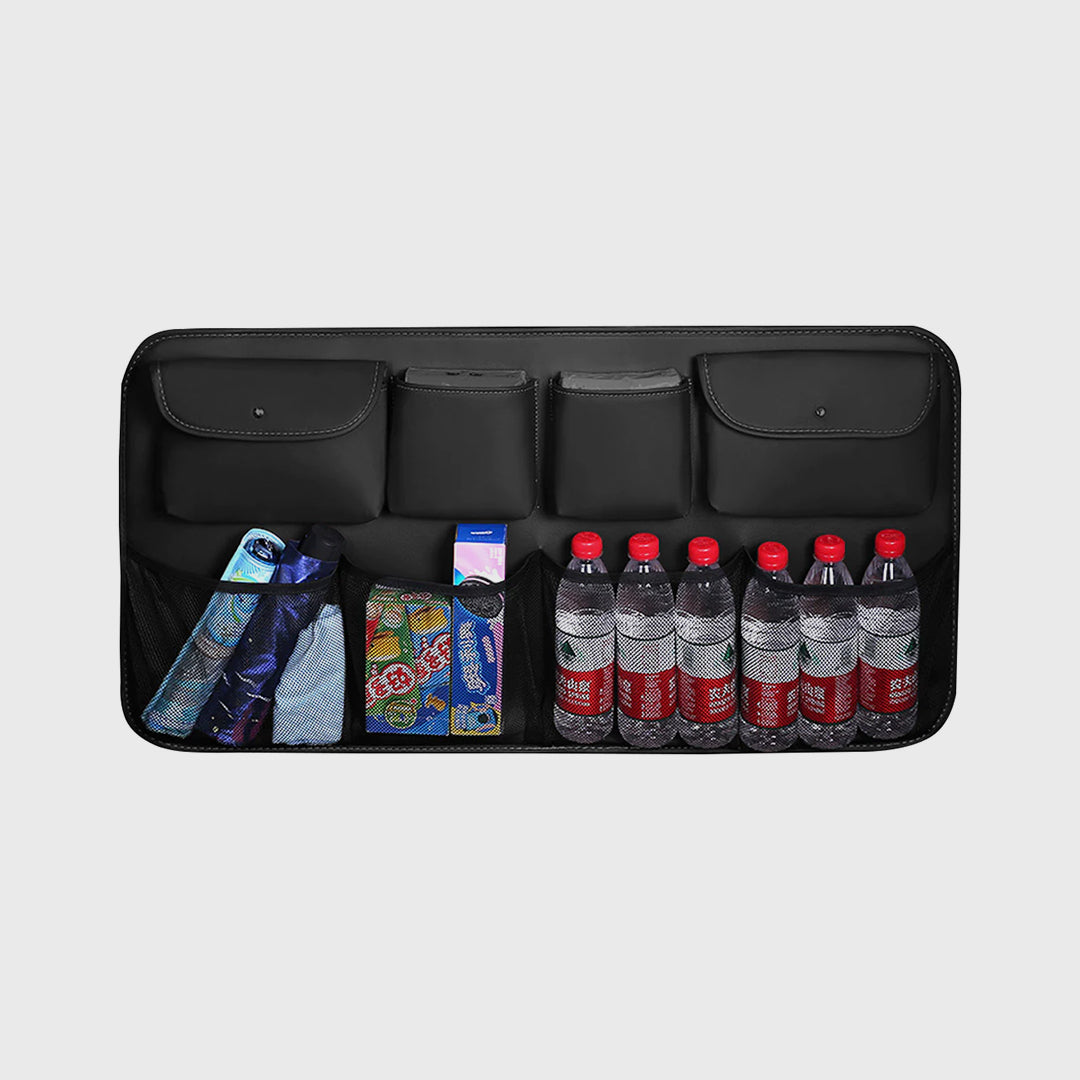 High Quality Leather Car Back Seat Organizer Interior Accessories Black