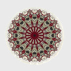 SOGA 120cm Mandala Modern Ethnic Tassel Print Anti-slip Doormat Home Decor