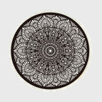 SOGA 120cm Mandala Modern Ethnic Tassel Print Anti-slip Doormat Home Decor