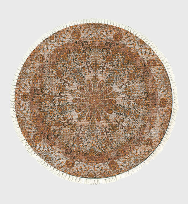 SOGA 120cm Mandala Pattern Circle Area Rugs for Living Room Lounge Anti-slip Doormat Home Decor