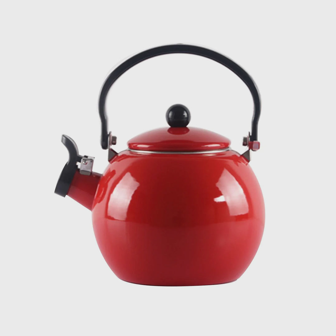 2.0 Liter Ceramic Porcelain Kettle Red