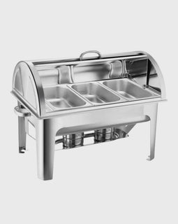 3L Triple Tray Stainless Steel Roll Top Food Warmer