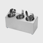 18/10 Stainless Steel Commercial Cutlery Holder with 3 Holes