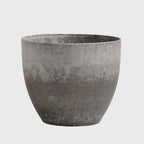 27cm Rock Grey Round Resin Planter
