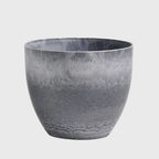 32cm Weathered Grey Round Resin Planter