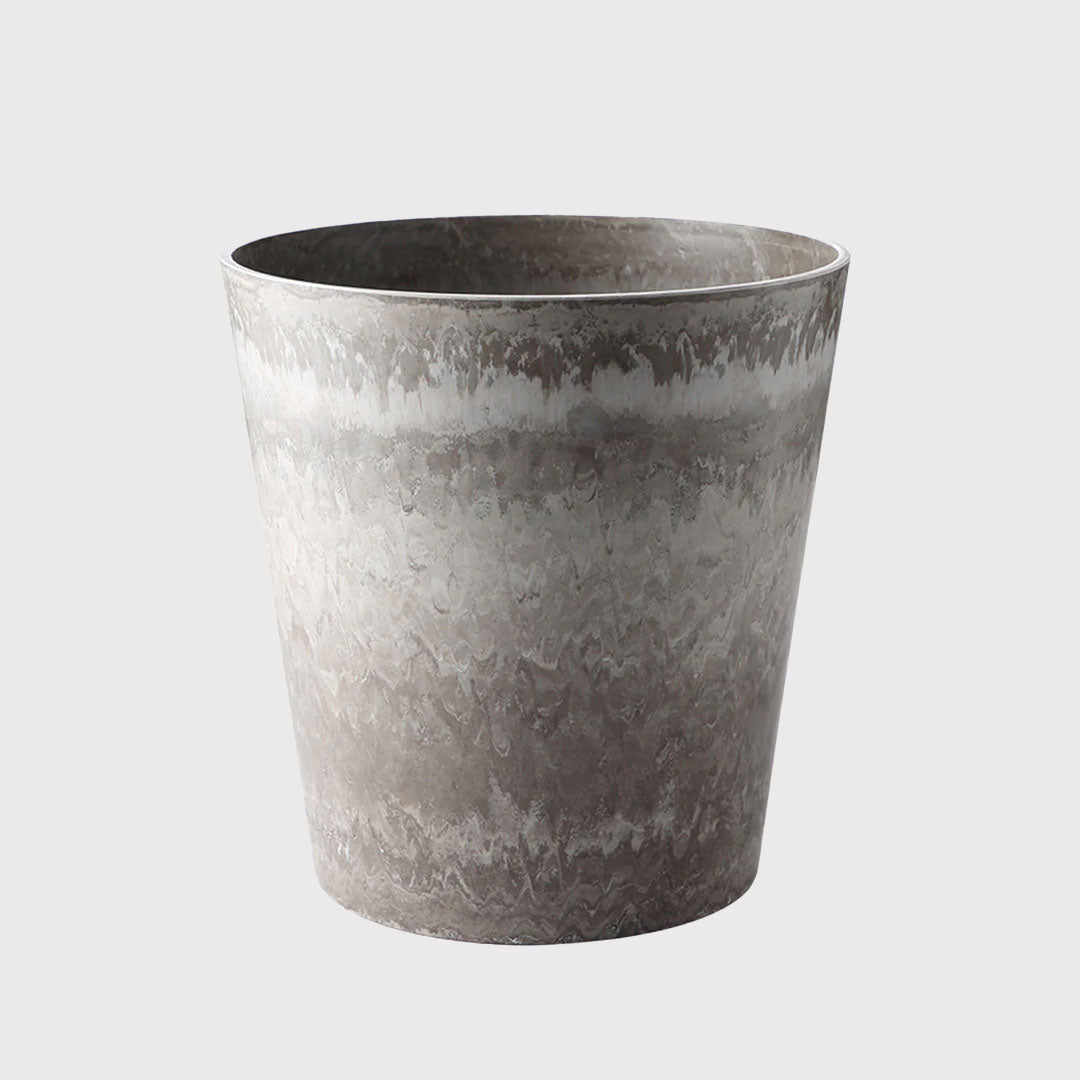 32cm Rock Grey Round Resin Planter