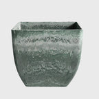 27cm Green Grey Square Resin Planter