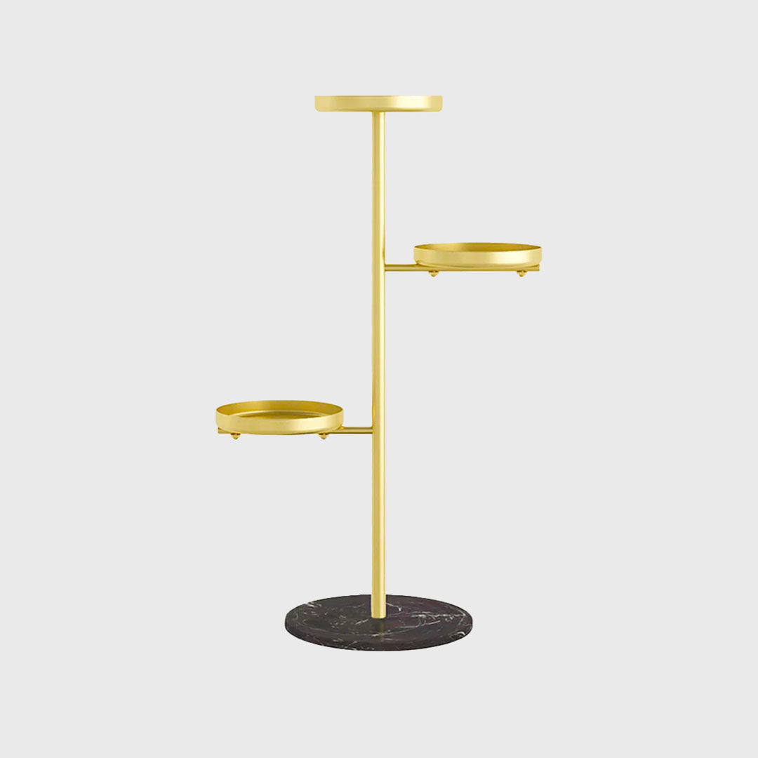 3 Tier Gold Round Plant Stand