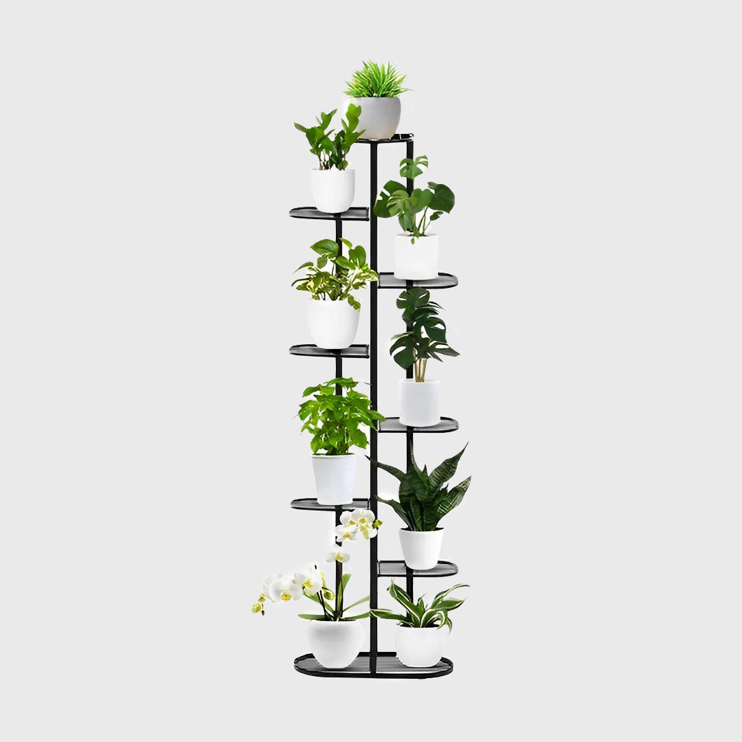 8 Tier Black Metal Plant Rack