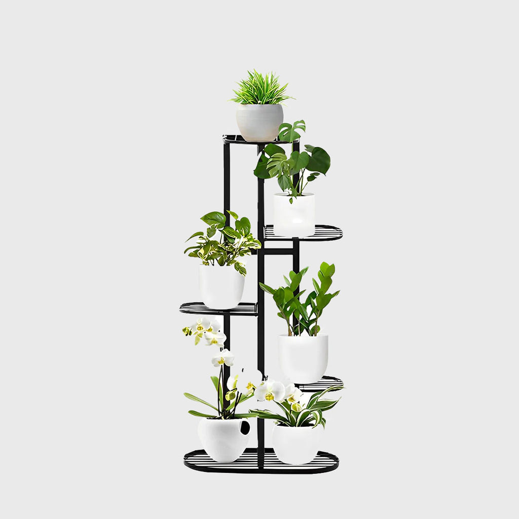 5 Tier Black Metal Plant Rack