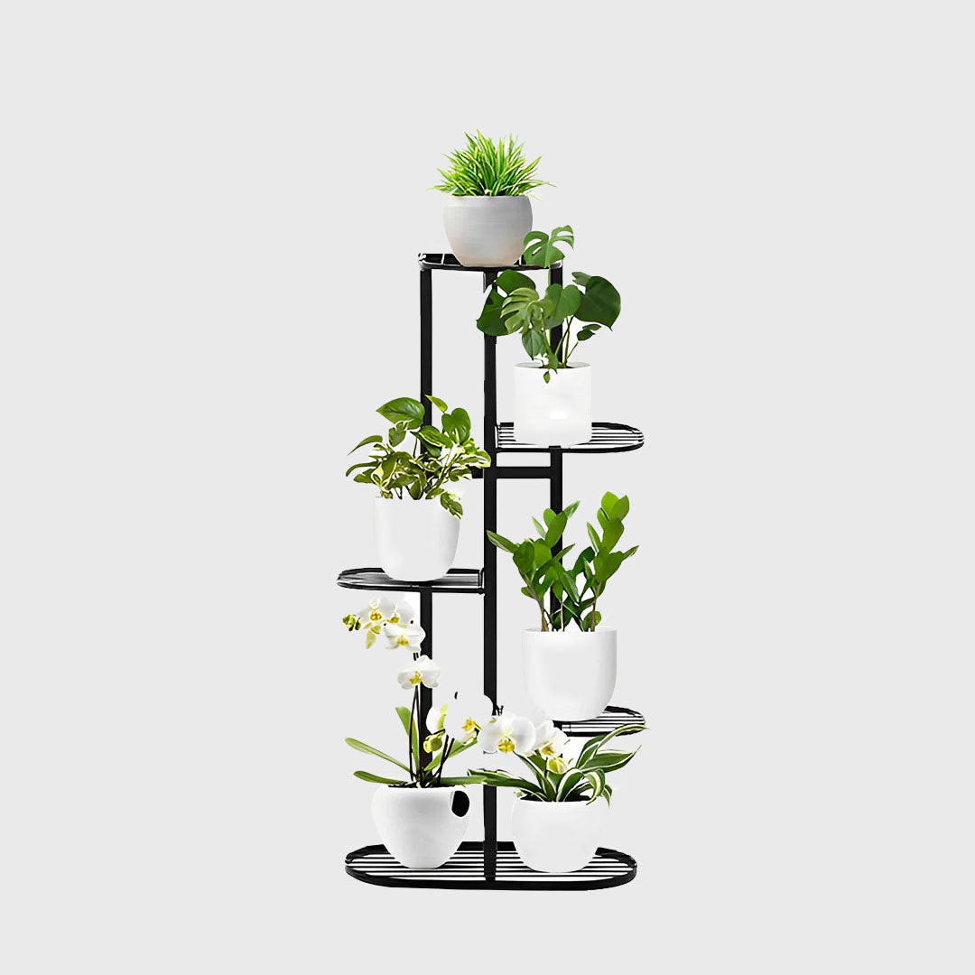 5 Tier Black Metal Plant Rack