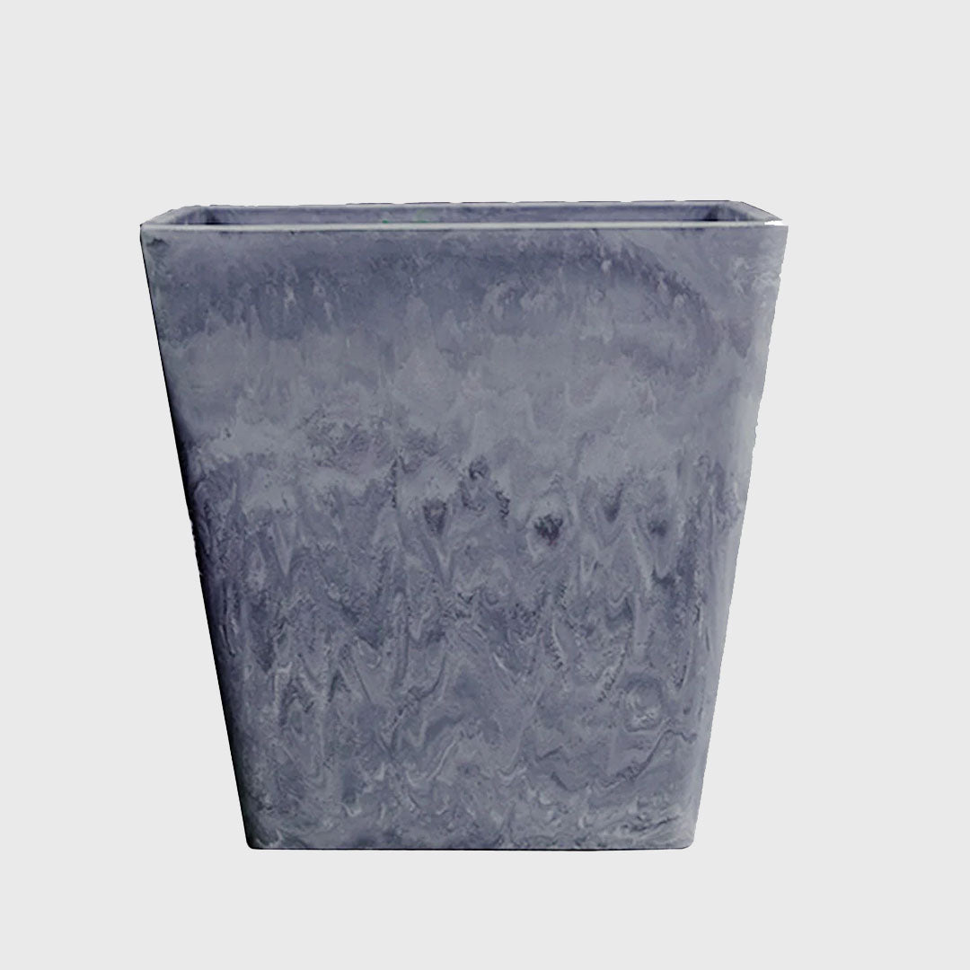 27cm Weathered Grey Square Planter