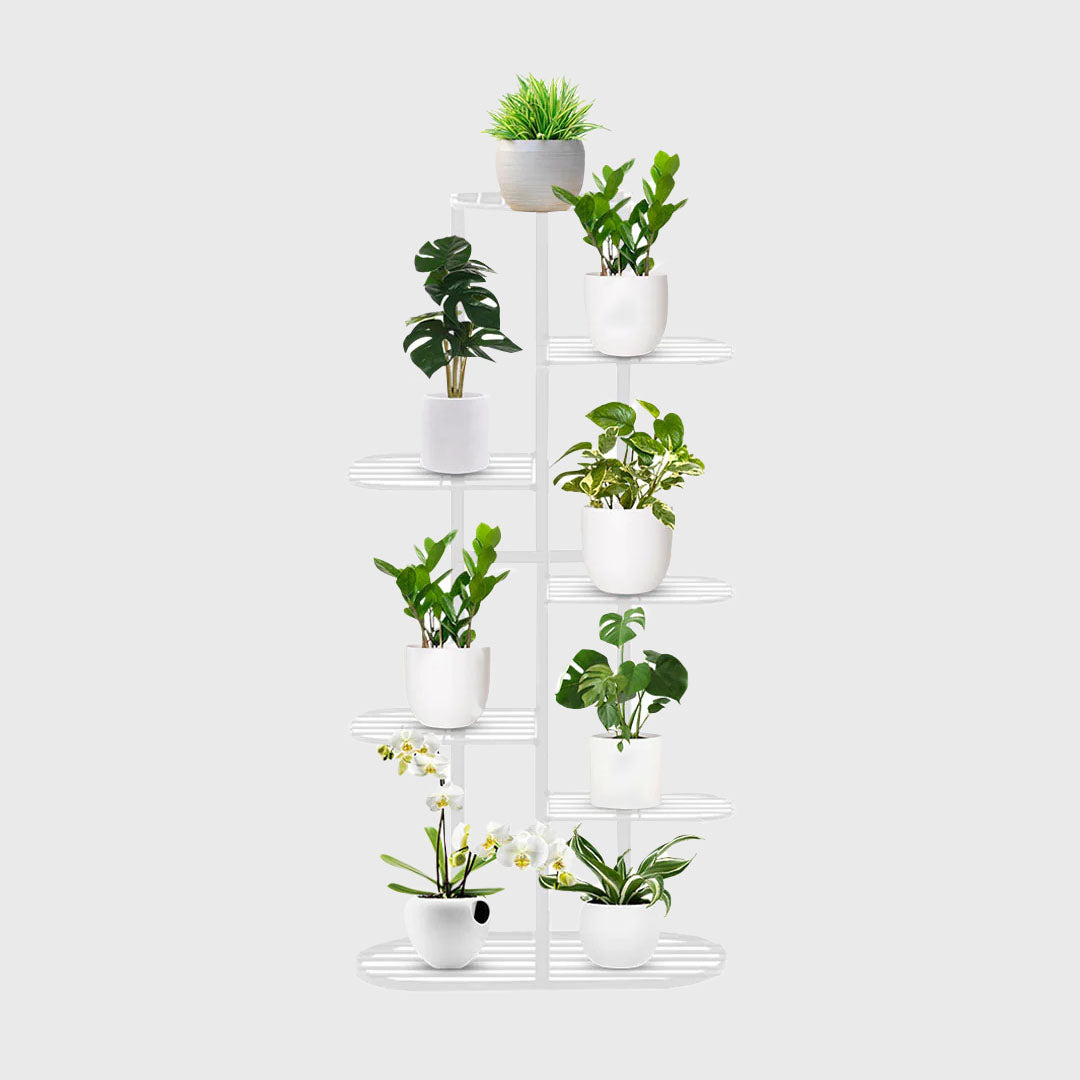 7 Tier White Metal Plant Rack