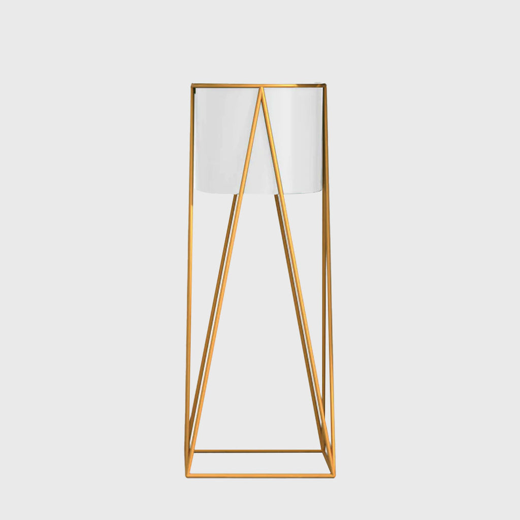50CM Gold Wire Metal White Pot Holder Rack