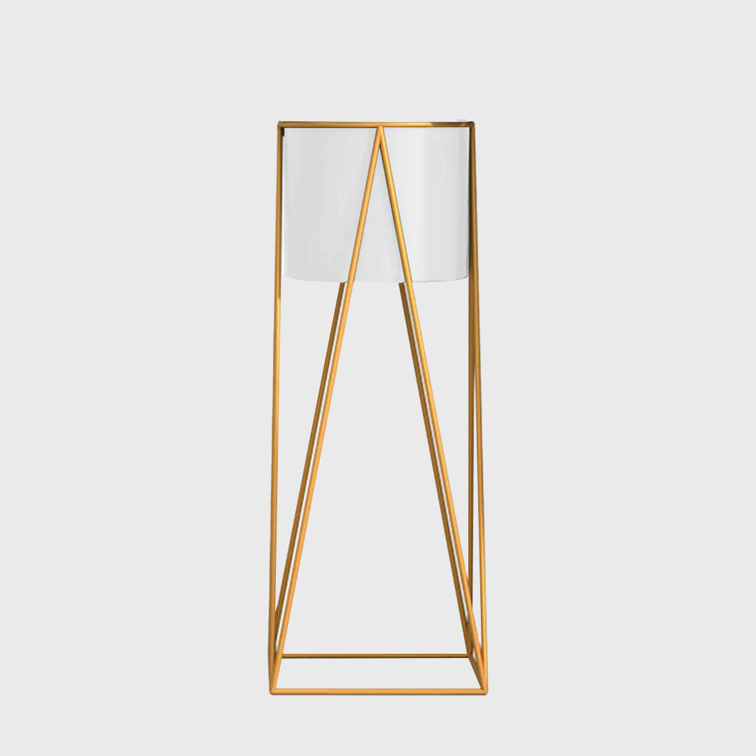 50CM Gold Wire Metal White Pot Holder Rack