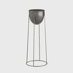 70CM Round Wire Metal Black Pot Holder Rack