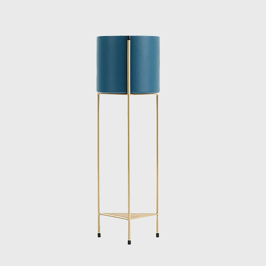 81CM Gold/Blue 2 Layer Plant Stand