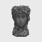 Resin Flower Pot Decor Black