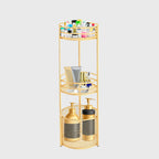 3 Tier Freestanding Storage Shelf Multifunctional Display Rack with Basket