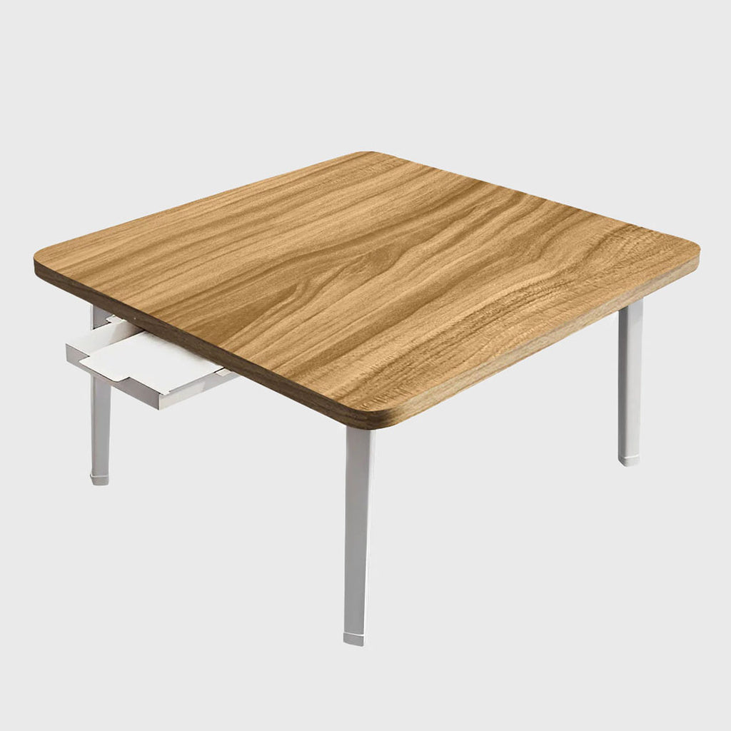Wood-Colored Portable Floor Table – Soga International