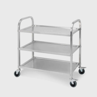 3 Tier Stainless Steel Utility Cart 85x45x90cm Medium