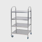 4 Tier Stainless Steel Utility Cart Round 48x32x79cm