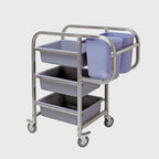 82x43x92cm Square 3 Tier Food Trolley Food Waste