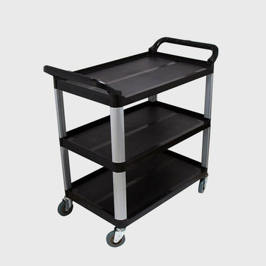 3 Tier Utility Cart Black 83.5x43x95cm Small