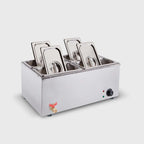 Stainless Steel 4 X 1/2 GN Pan Electric Bain-Marie Food Warmer with Lid