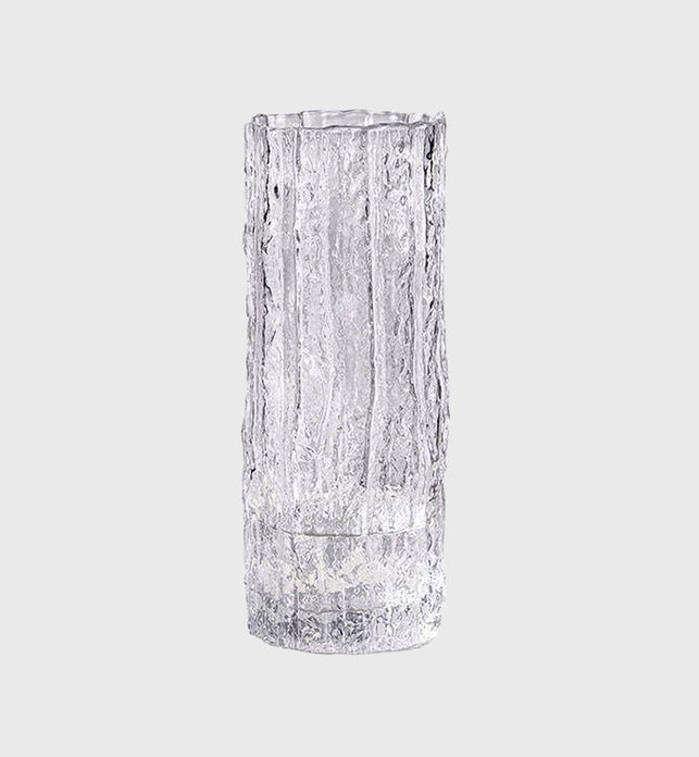 SOGA 30.5cm Handcrafted Clear Glass Vase, Classic Design for Home Decor