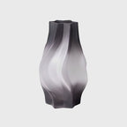 SOGA 24cm Glass Vase Grey with Beautiful glass Bubble Texture Art Vases