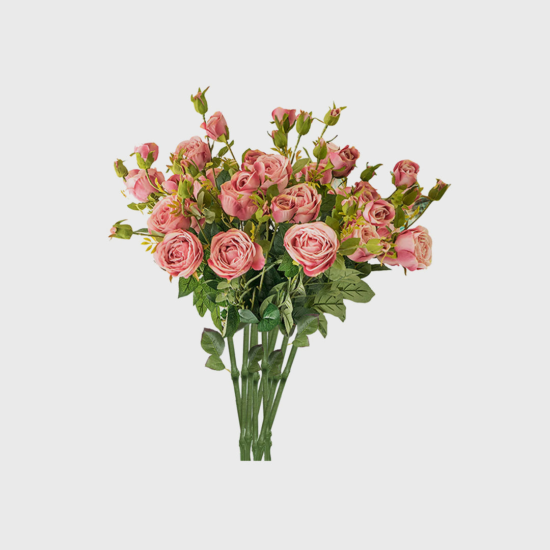 10 Bunch Artificial Rose 6 Heads Pink