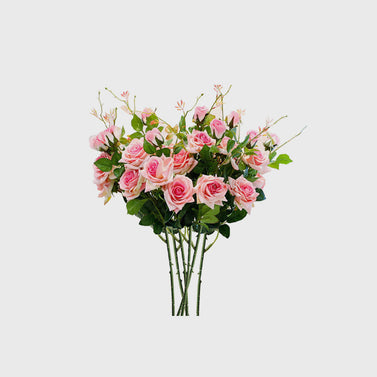 6 Bunch Artificial Rose 5 Heads Pink