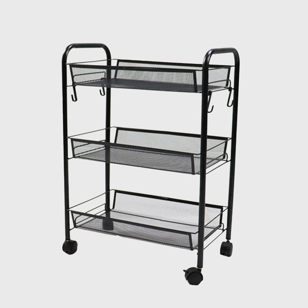 3 Tier Steel Mesh Kitchen Cart