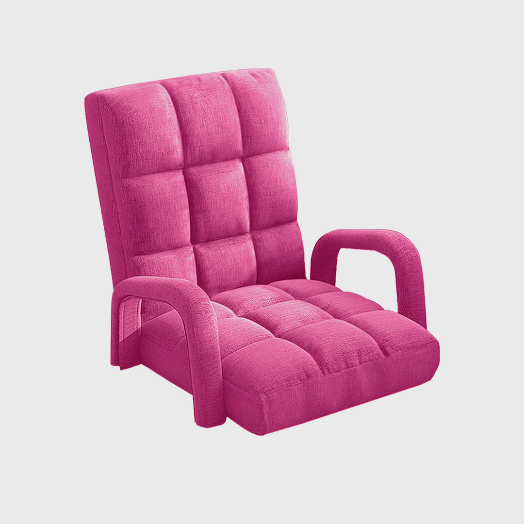 Floor Recliner Lazy Chair with Armrest Pink