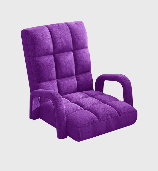 Floor Recliner Lazy Chair with Armrest Purple