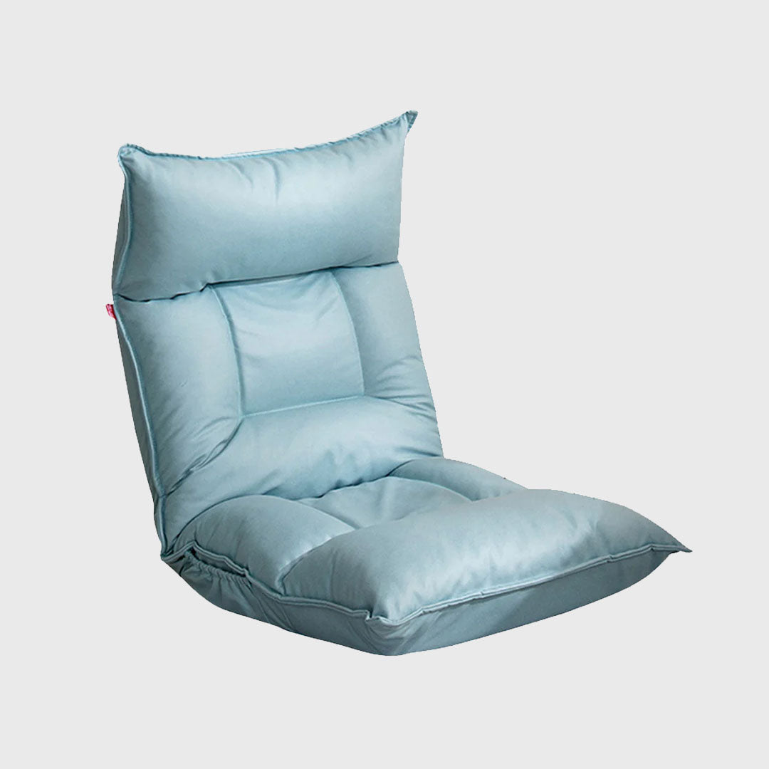 Air Leather Floor Recliner Lazy Chair Blue