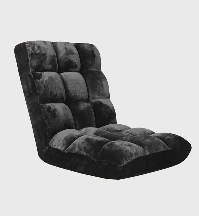 Floor Recliner Folding Lounge Black