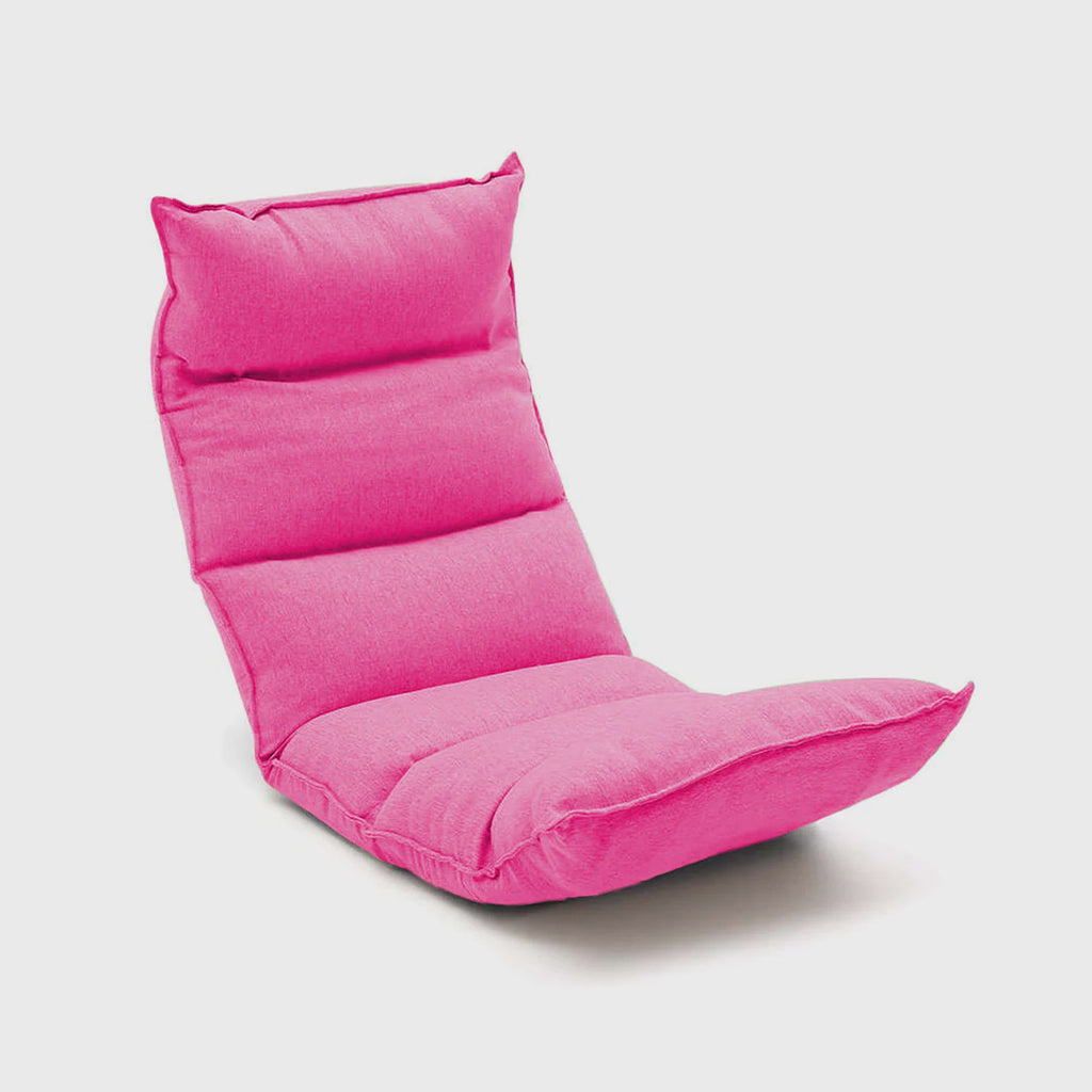 Leather Floor Recliner Lazy Chair Pink