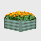 60cm Hexagon Shape Galvanized Raised Garden Bed Green