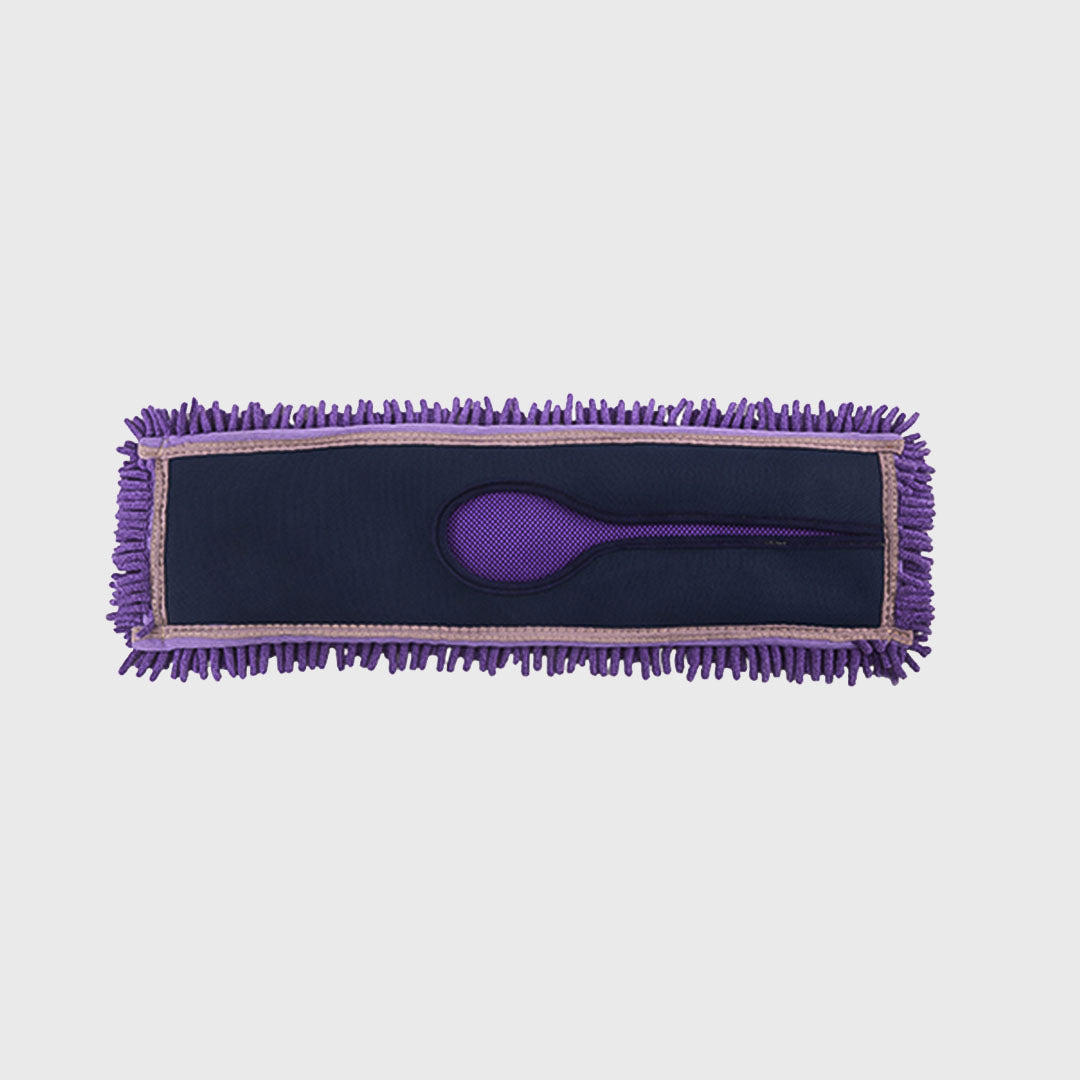 SOGA 90x22 Purple Microfiber Flat Mop Floor Cleaning Pads Rotating Dust Remover