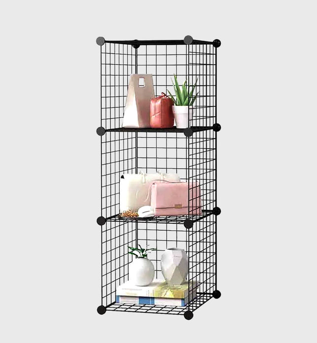 Black 3 Tier Cube Organiser