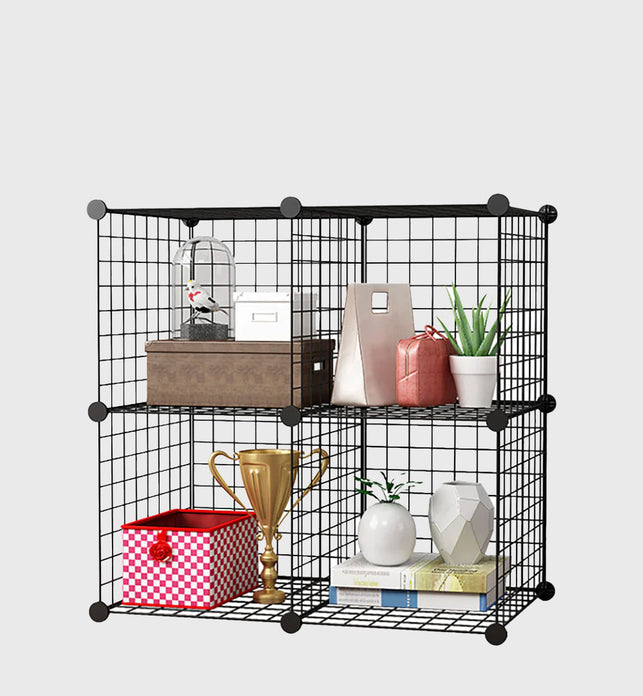 Black 4-Cube Storage Organiser