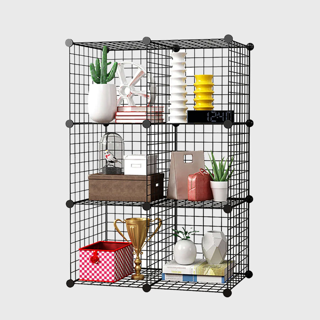 Black Portable 6-Cube Organiser