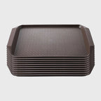 Rectangular Serving Tray Set of 10 Coffee