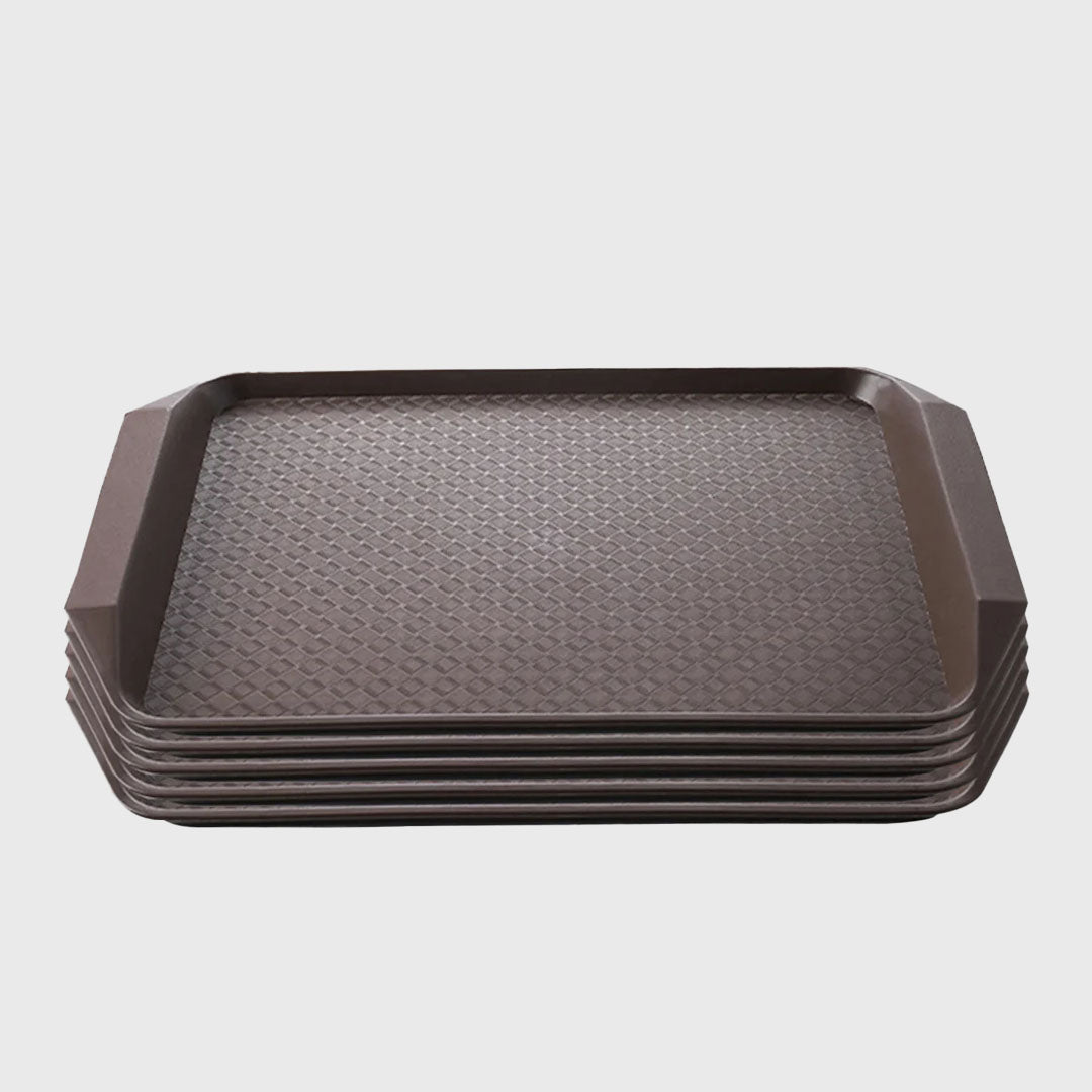 Rectangular Serving Tray Set of 5 Coffee