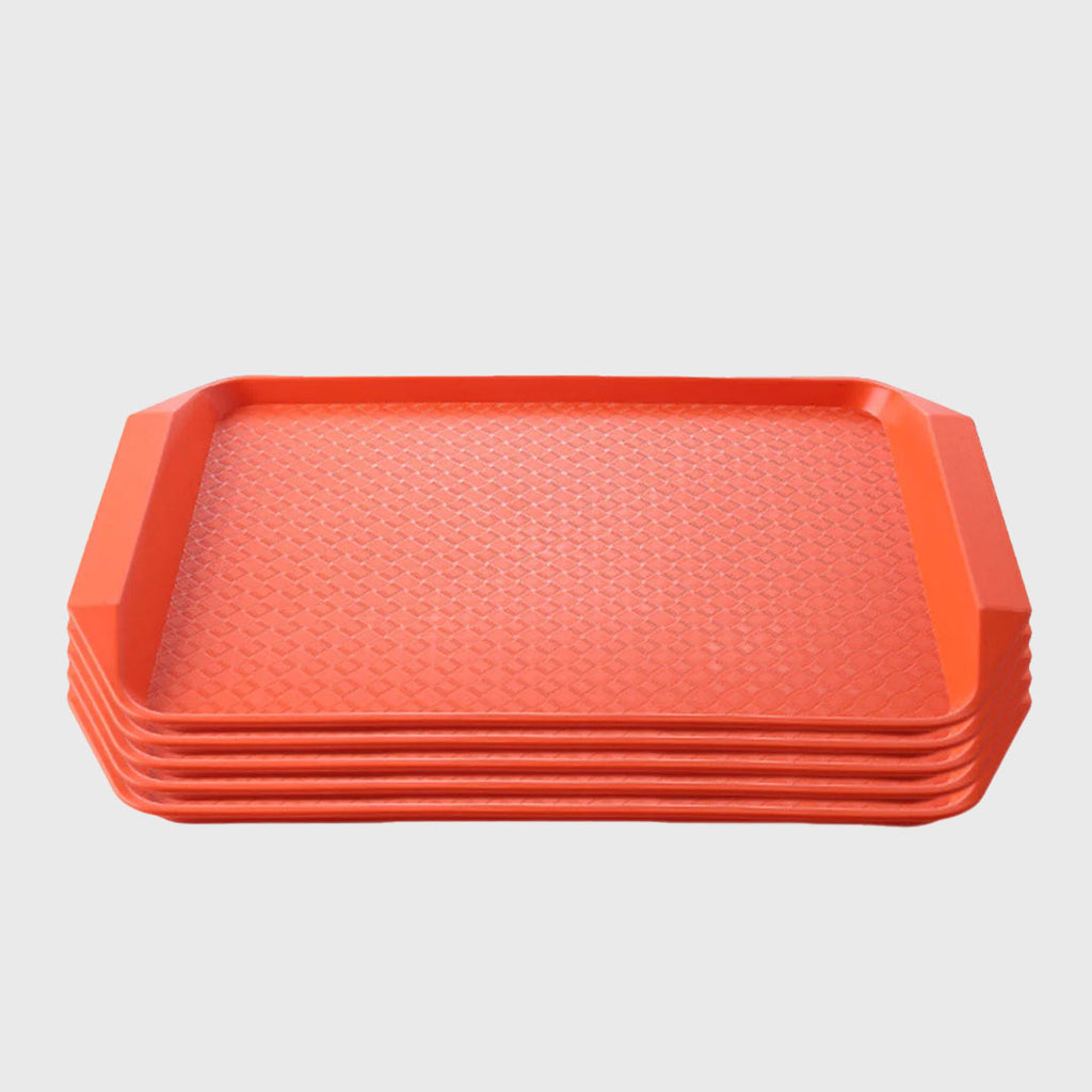 Rectangular Serving Tray Set of 5 Orange