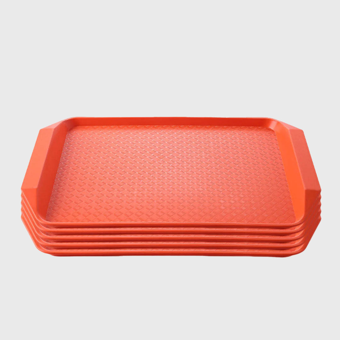 Rectangular Serving Tray Set of 5 Orange