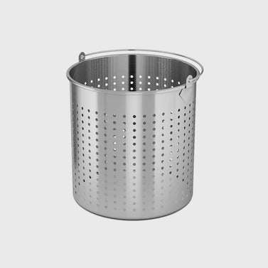 71L 18/10 Stainless Steel Perforated Stockpot Pasta Strainer with Handle