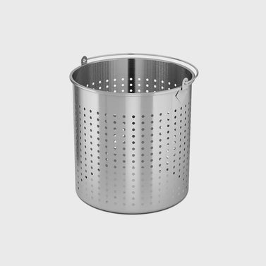 98L 18/10 Stainless Steel Perforated Pasta Strainer with Handle